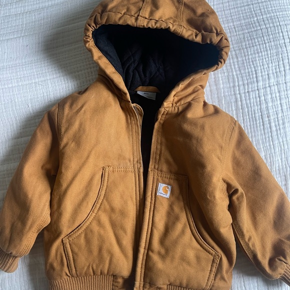 Carhartt Tan Hooded Jacket - Picture 1 of 2